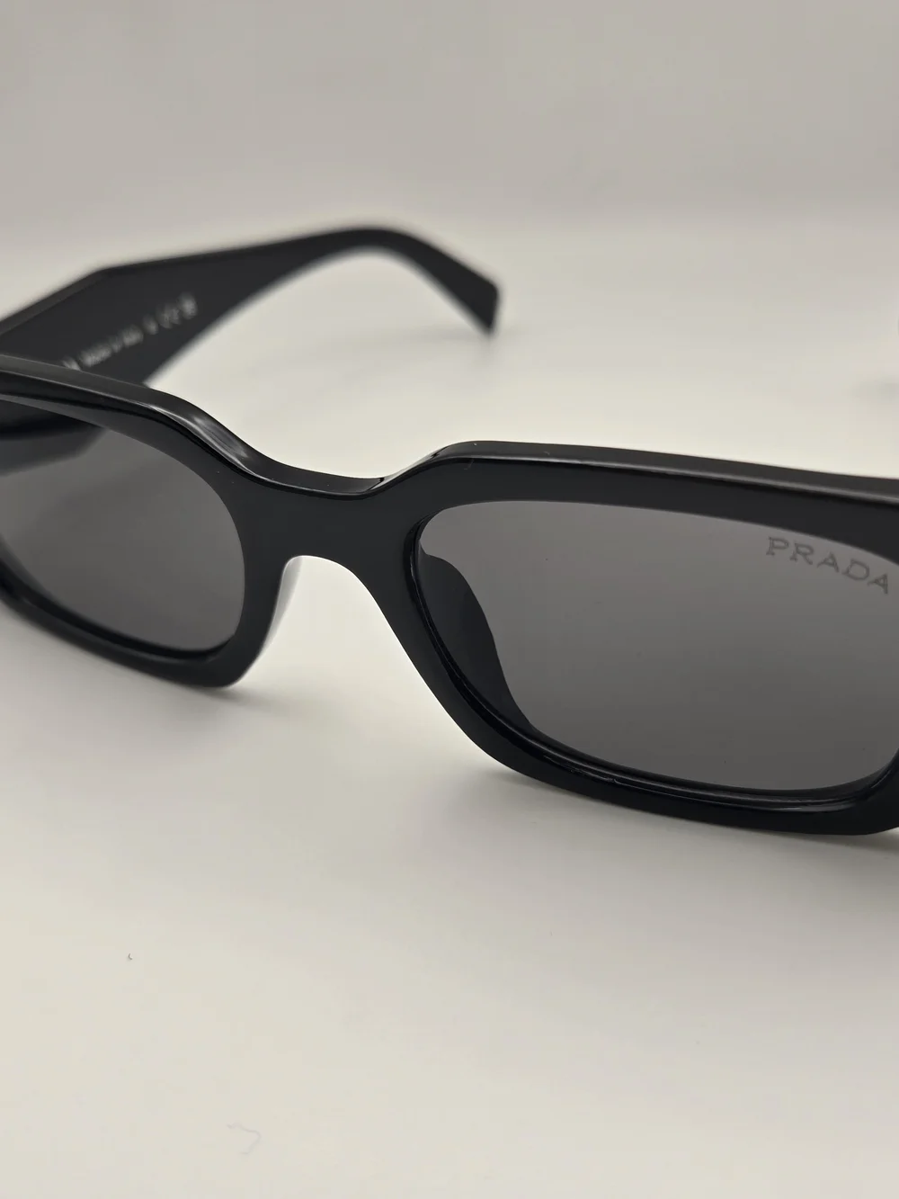 Prada Black Slim Rectangular Women's Sunglasses